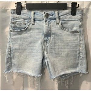 American Eagle Next Level Stretch Women's Size 0 Light Wash Blue Jean Shorts